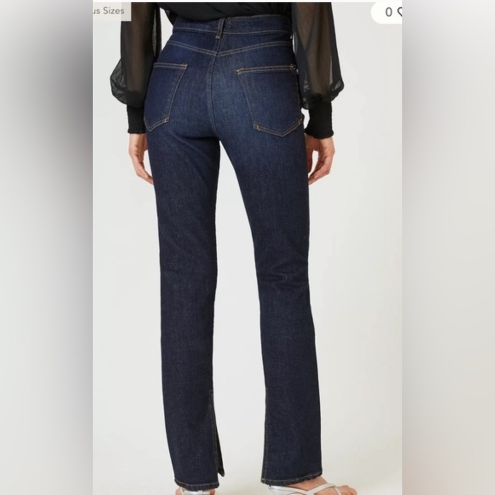 Like New Pilcro the Split Straight Jean Dark Wash Anthropologie - Picture 2 of 12